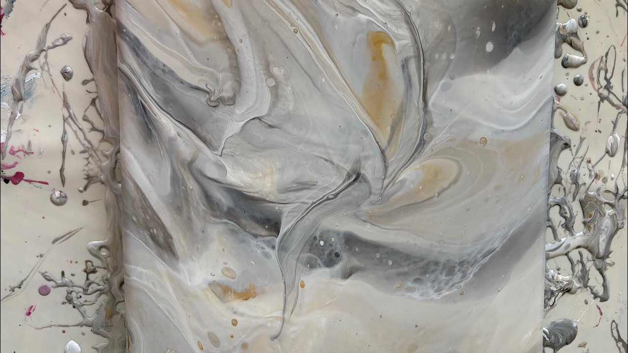Beautiful marble acrylic pour