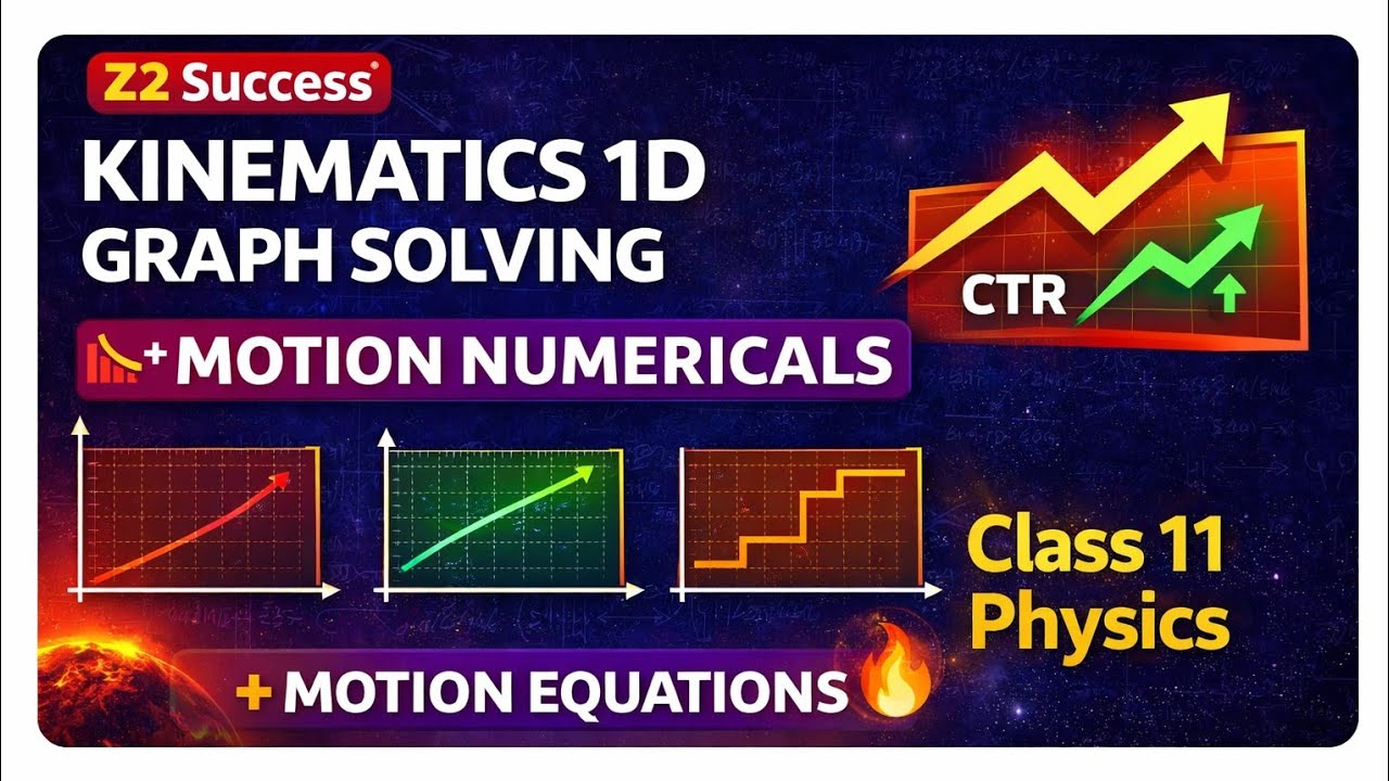 👉 Class 11 Physics Kinematics 1D 🔥 | Graph + Motion Equations | JEE NEET