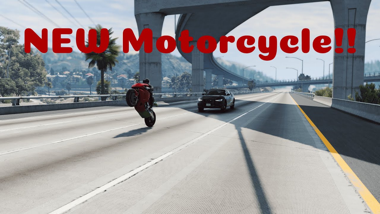 I played Beamng drive with a cool motorcycle(BeamNG Drive)