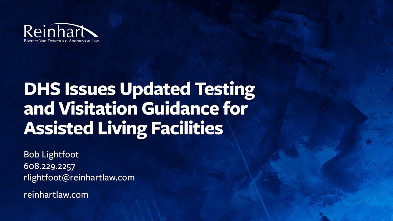 DHS Issues Updated Testing and Visitation Guidance for Assisted Living Facilities