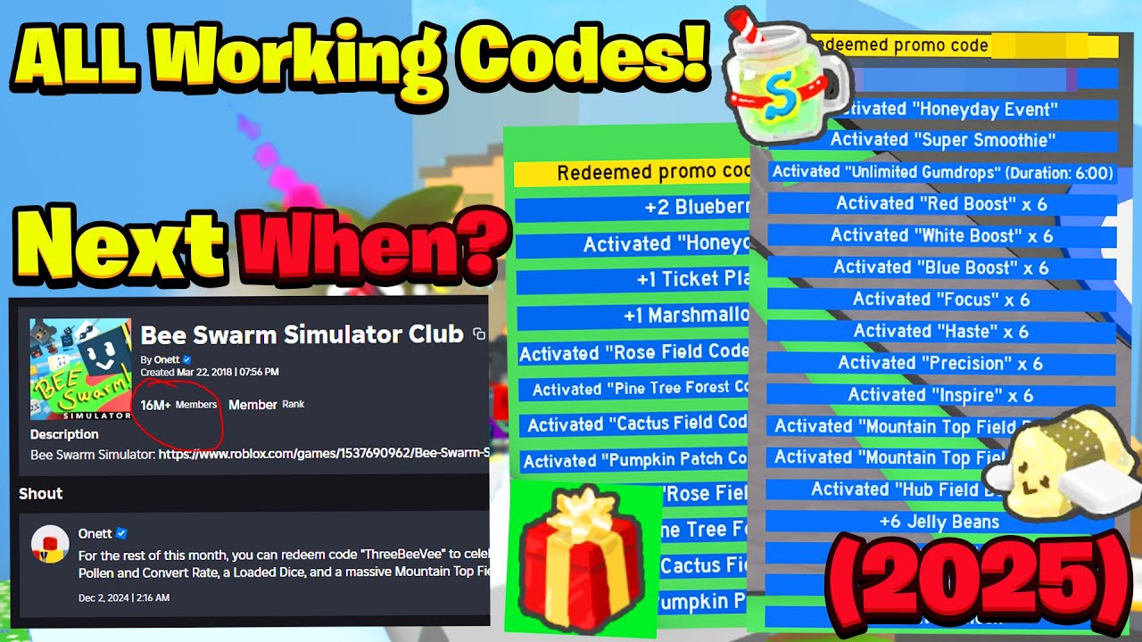 ALL Working OP Codes & Next OP Code When? (Bee Swarm Simulator)