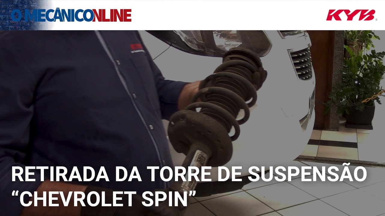 Retirada da torre de suspensão dianteira do Chevrolet Spin