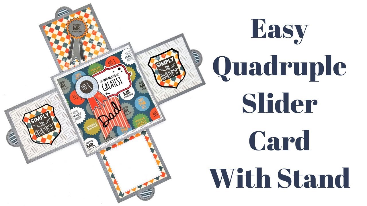 Quadruple Slider Card | 4 Sided Slider Card With Stand
