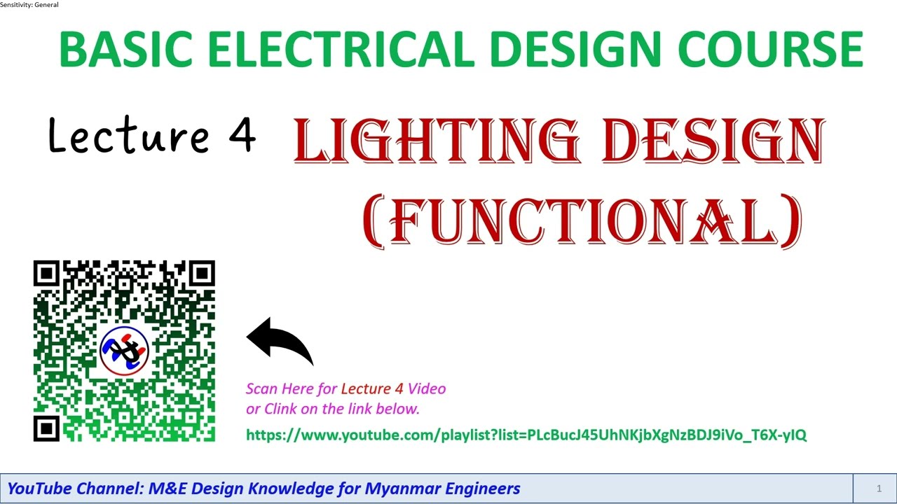 Basic Electrical Design Course - Lecture 4: Lighting Design (Part 1 Fundamentals)