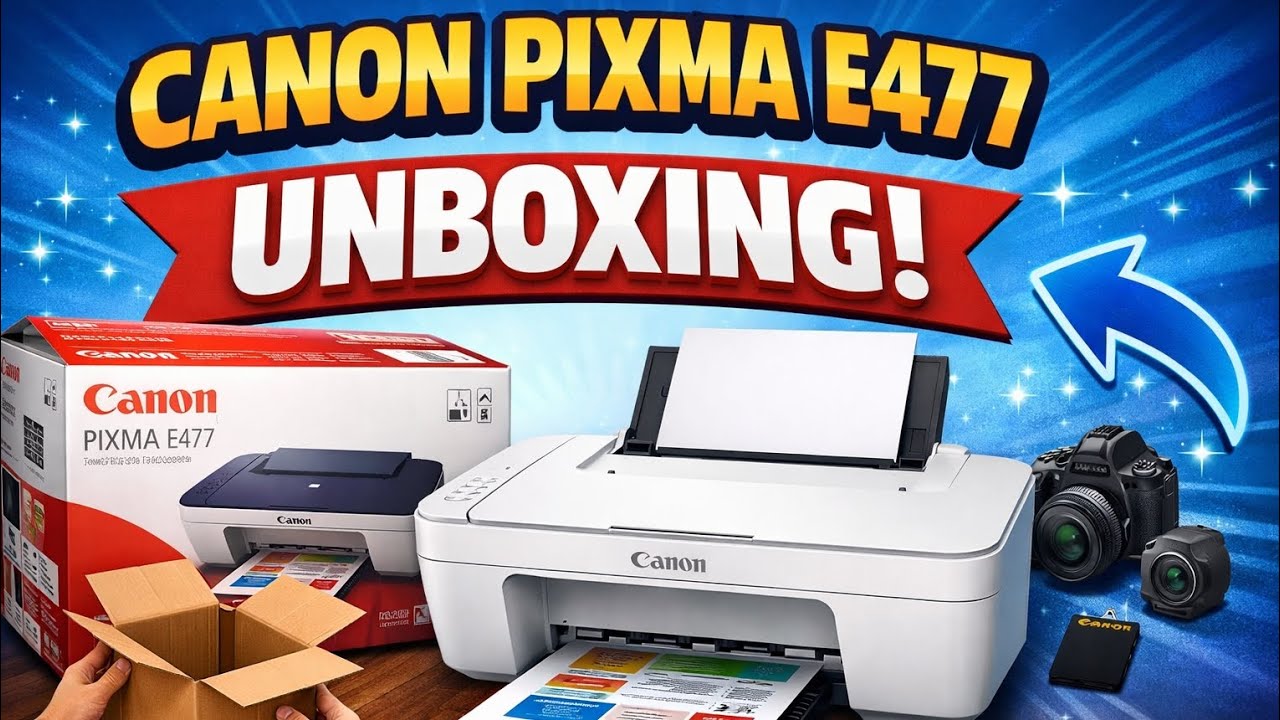 Canon Pixma E477 Unboxing and Full Setup || Ink Efficient Printer in Budget ||