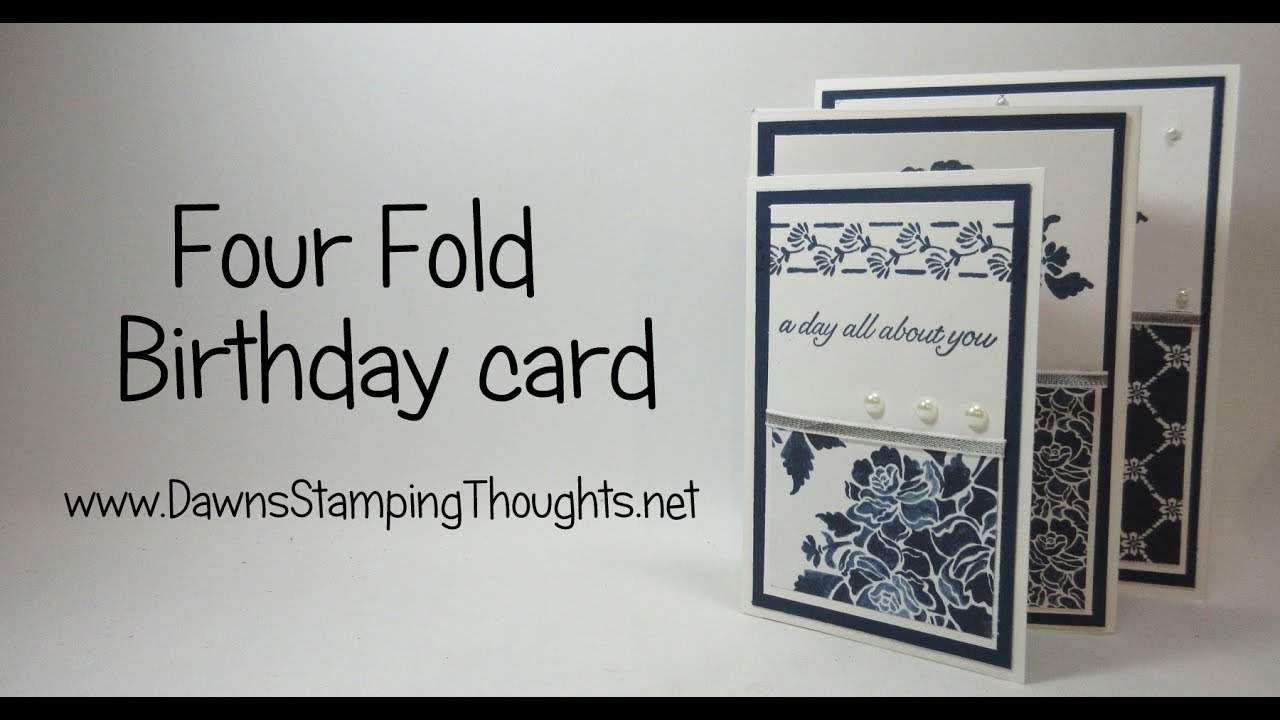 Four Fold Birthday card featuring products from  Stampin'Up!