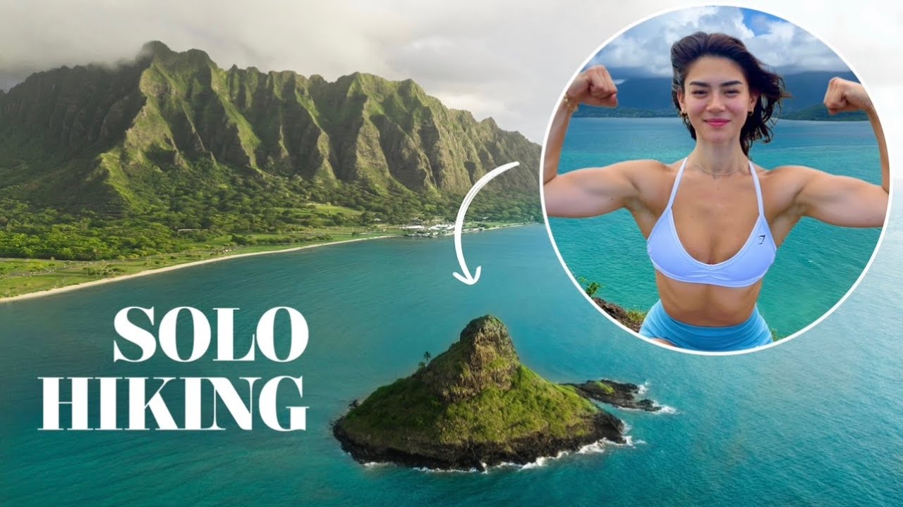 solo hiking to the top of a tiny remote island