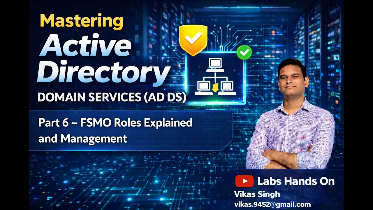 Освоение Active Directory (AD DS) | Часть 6 | Объяснение и передача ролей FSMO | Пошаговая демонс...