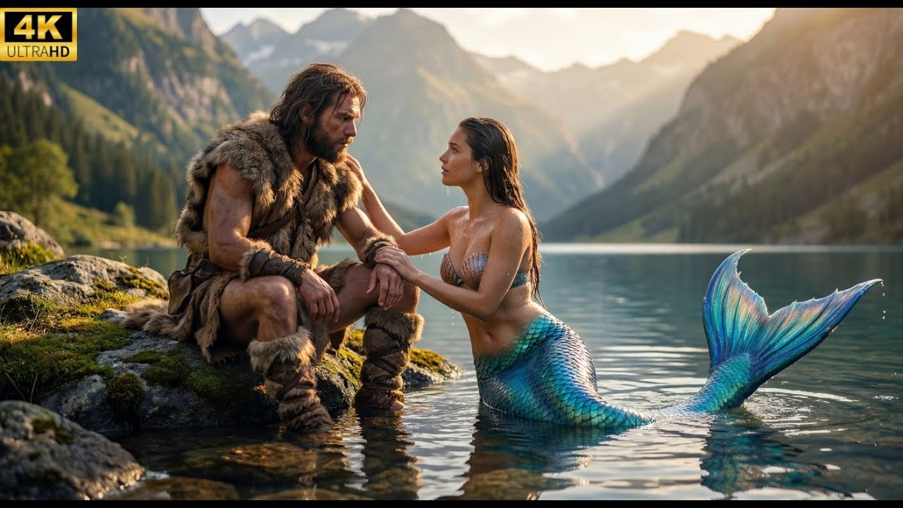 Ancient Survival Story: Mermaid Rescues Primitive Human from a Giant Eagle