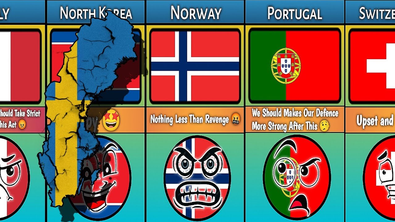 What if Sweden 🇸🇪 Died Reaction From Different Countries _ Sweden Countryballs Comparison