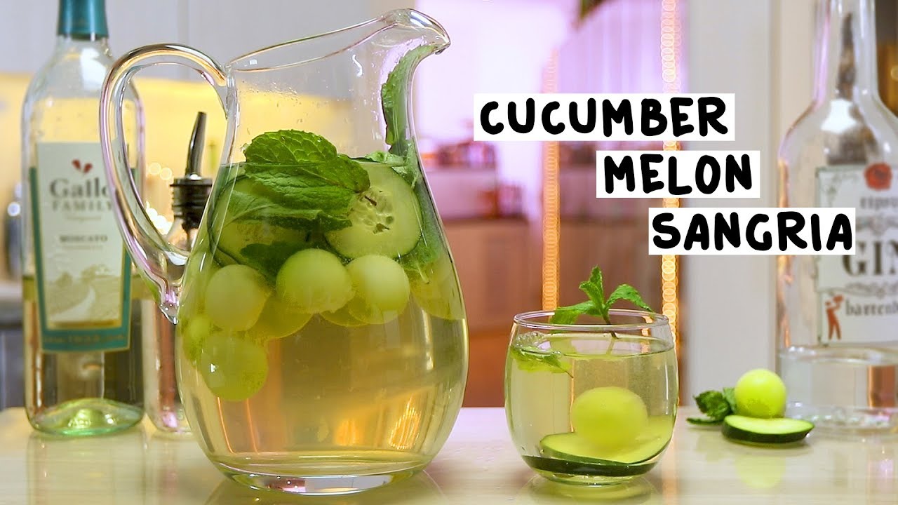 Cucumber Melon Sangria - Tipsy Bartender