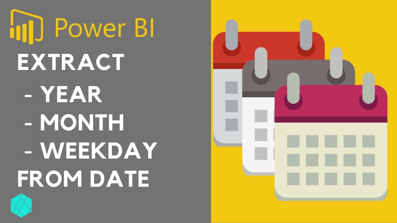 Extract Year, Month, Day, Weekday from date | Power BI calendar table