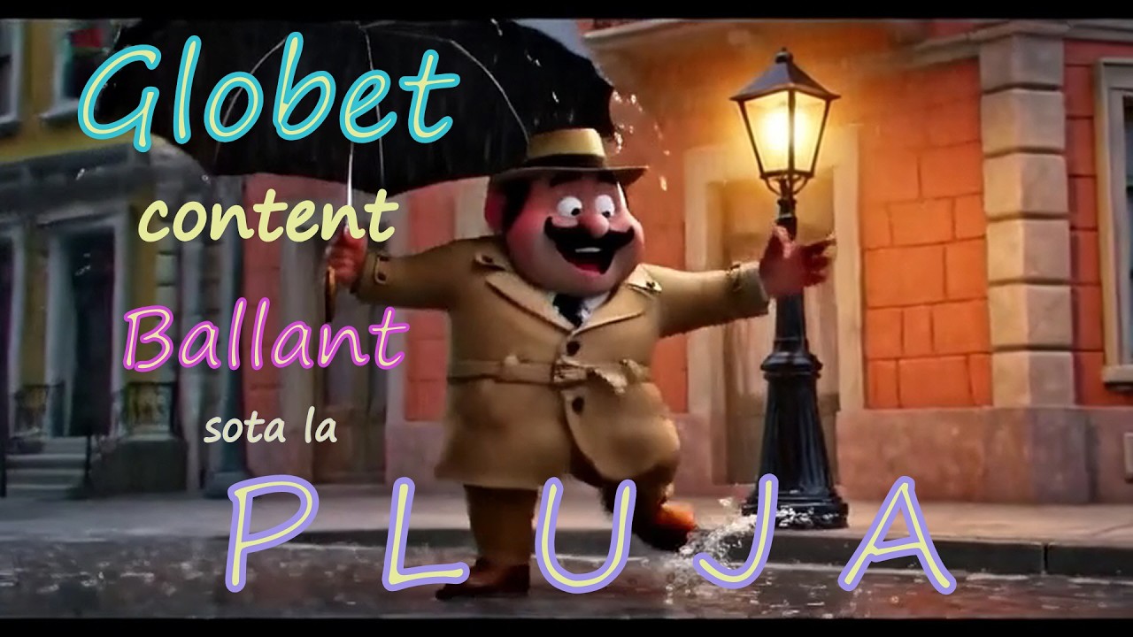 Globet balla content sota la pluja
