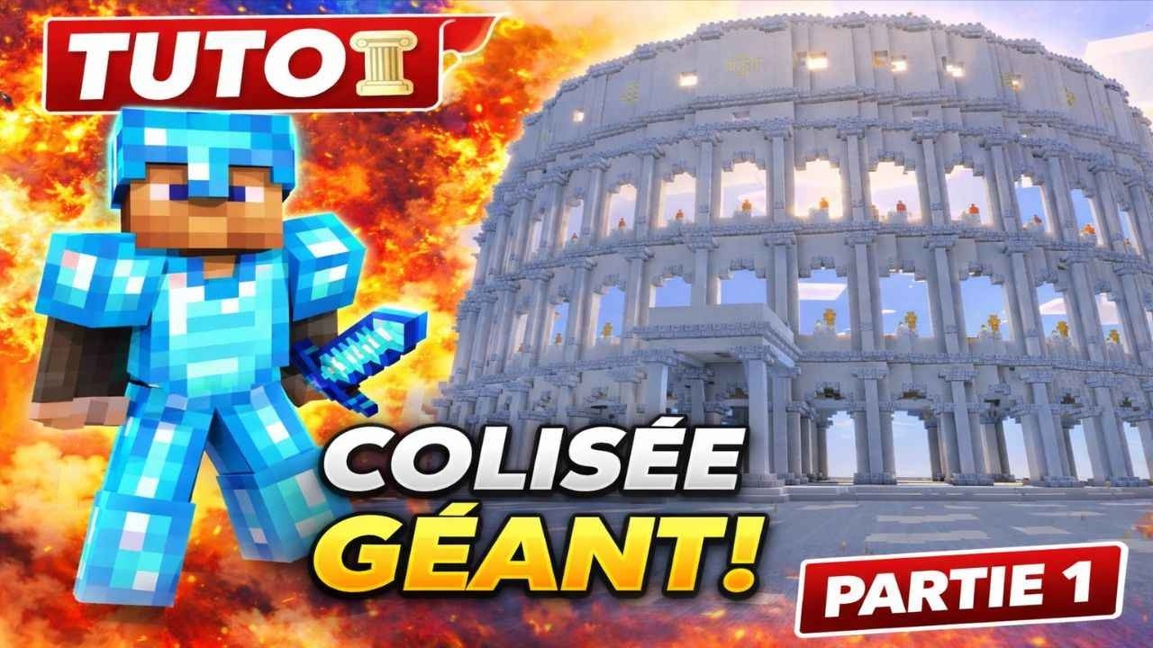 TUTO 🏛️ Comment construire un COLISÉE GÉANT sur Minecraft ! Projet Épique #1