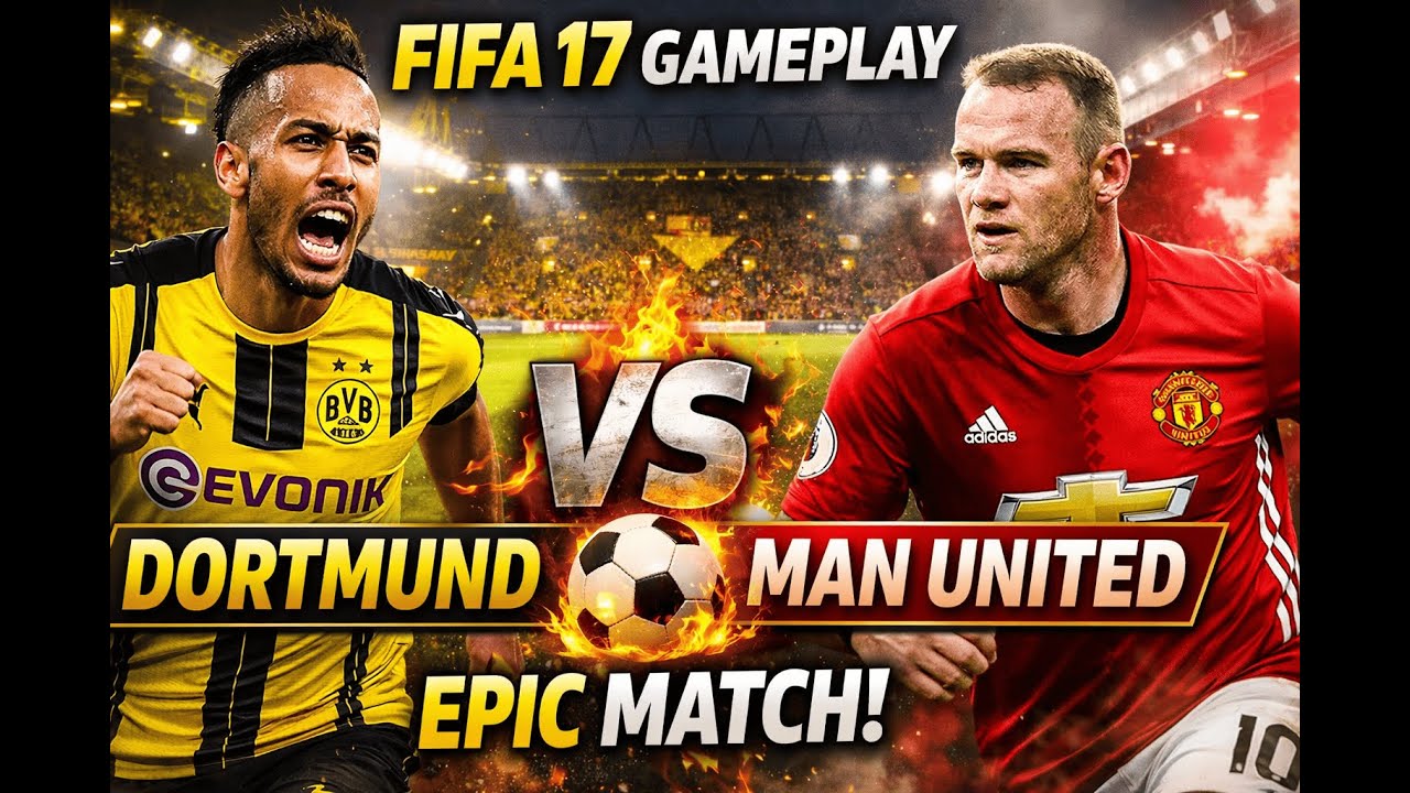 FIFA 17 Gameplay | Borussia Dortmund v Manchester United | Epic Match