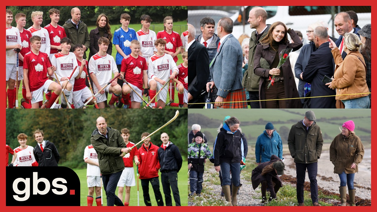Prince William and Kate Visit Scotland&rsquo;s Isle of Bute and Try Traditional Shinty | AA13