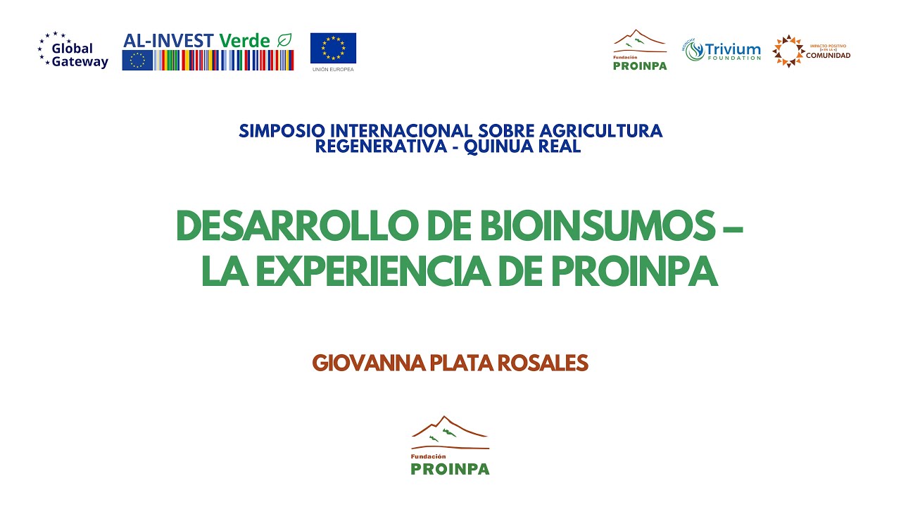 4 DESARROLLO DE BIOINSUMOS Giovanna Plata (BOL)