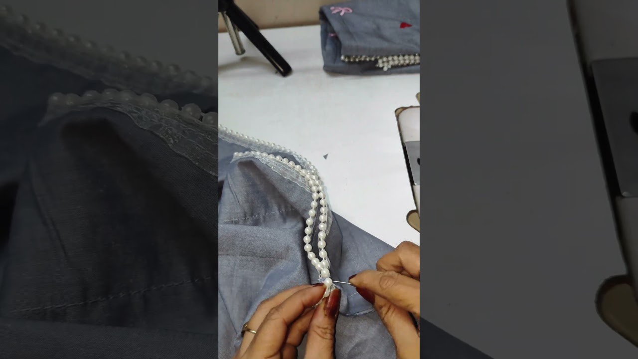 how to lock.. pearl lace. in . pardi & ghagra.