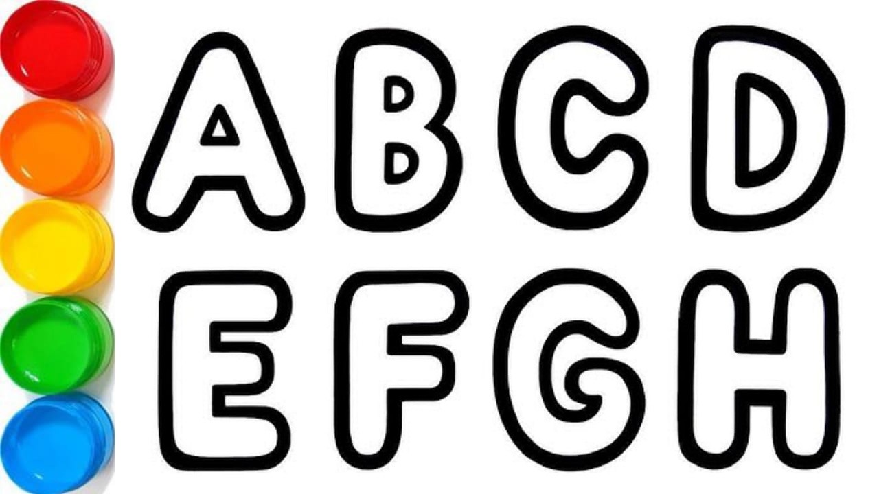 Alphabet Phonics Song // Drawing Capital Letter Alphabet A to Z for Beginners // ABC for Kids