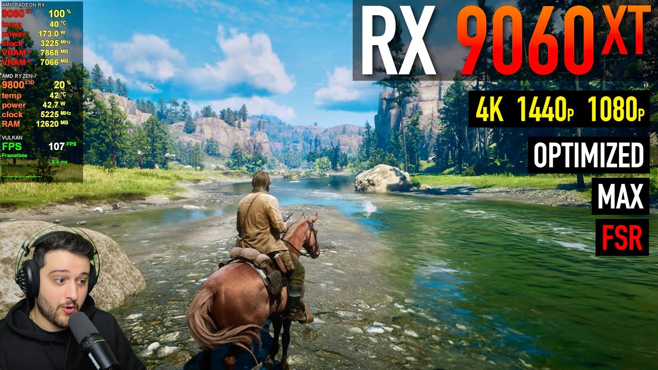 RX 9060 XT - Red Dead Redemption 2 - Максимальные и оптимизированные настройки!