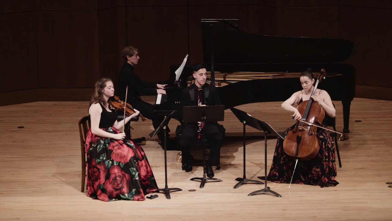 Peter Schickele - Quartet for Clarinet, Violin, Cello and Piano | Genesis Trio ft. Kimberley Kistler