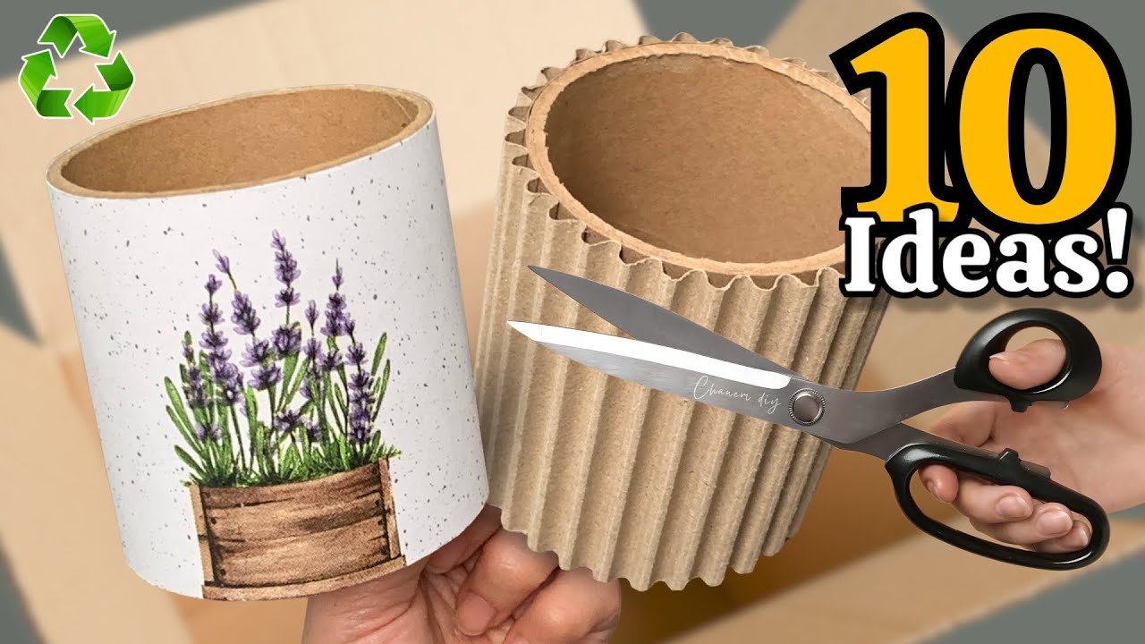 Превращаем рулоны картона и отходы! 😱♻️ 10 гениальных идей переработки, которые вас удивят!