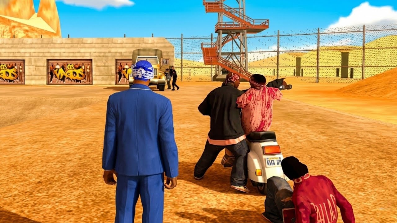 #gtasa Tiny Scooter Big Ego Fight😂🔥Army Truck War Explosion GTA San Andreas #ballas