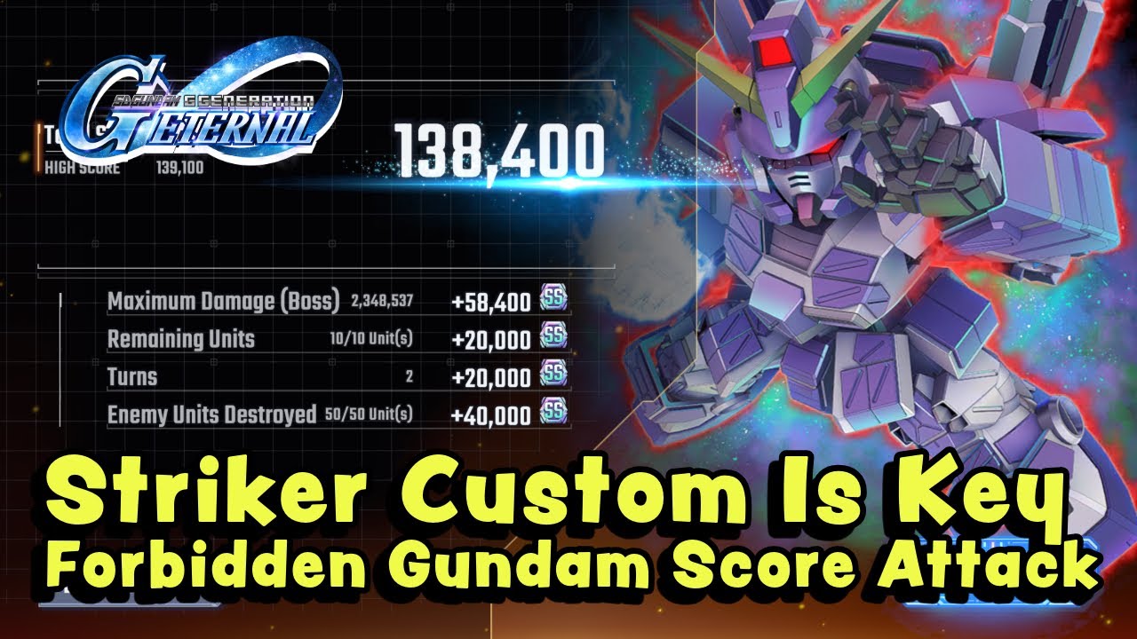 How To Deal 2.3 Million Damage With Striker Custom On Score Attack (SD G Generation Eternal)