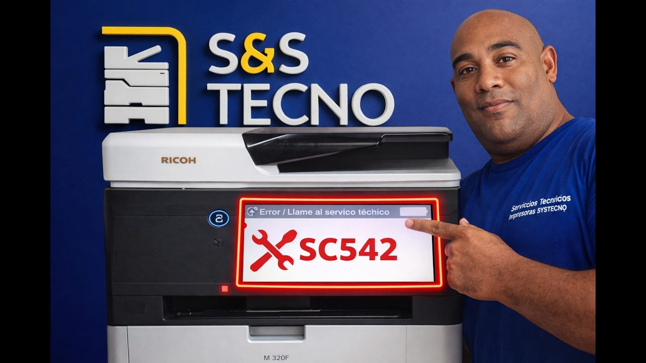 Como solucionar el Codigo Error SC542  en  Impresora  Ricoh  M320 y SP3710