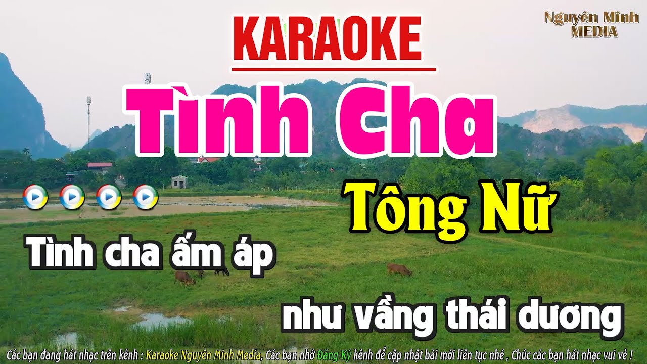 Tình Cha Karaoke Tông Nữ | Nguyên Minh Media KARAOKE