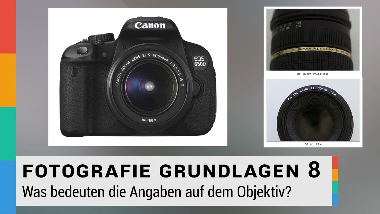 Was bedeuten die Zahlen auf Objektiven? Objektiv Angaben - Fotografie Grundlagen 8 - HD