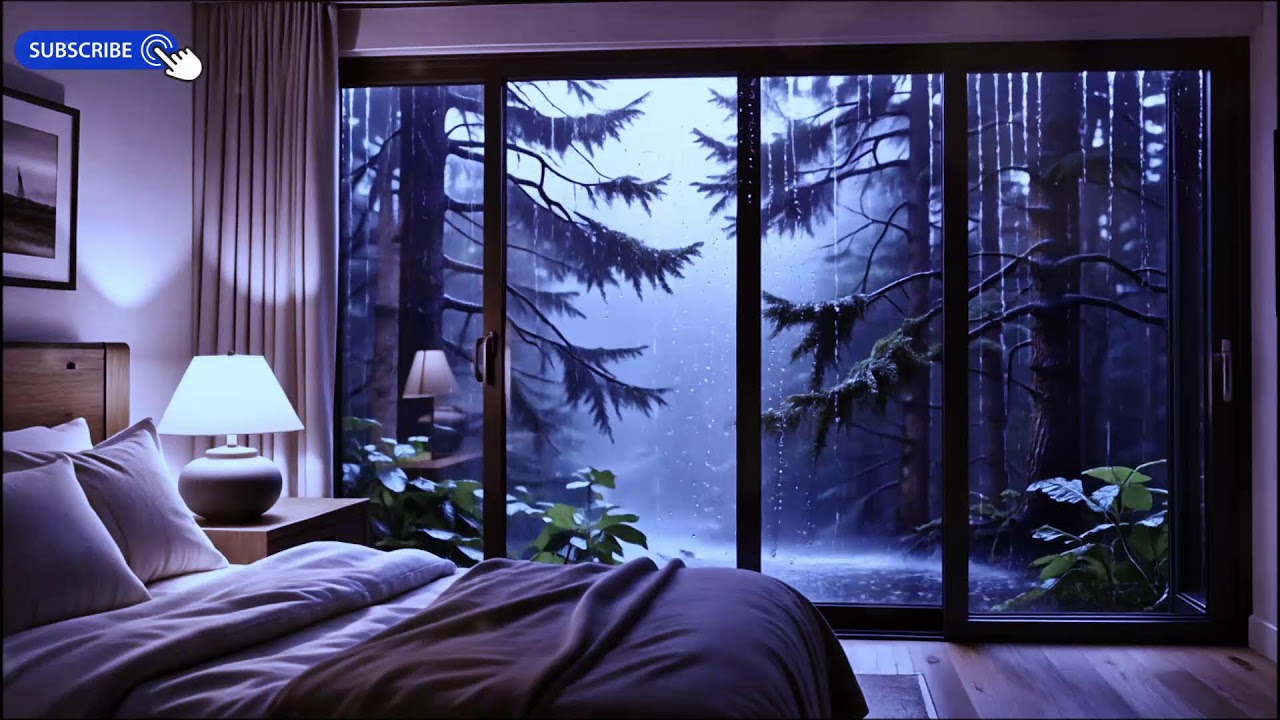 12 Hours Fall Asleep Fast 🌧️ Rain Sounds & Calm Piano Music