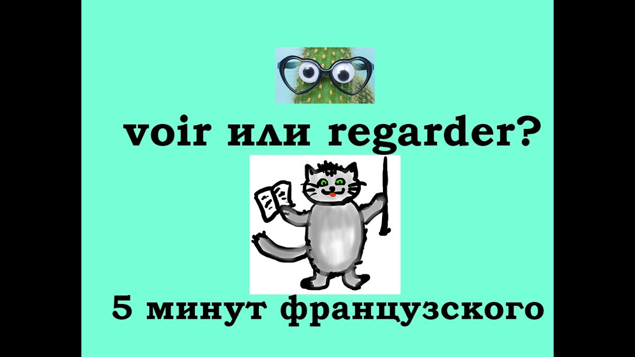 Глаголы VOIR и REGARDER, особенности употребления, 5 минут французского