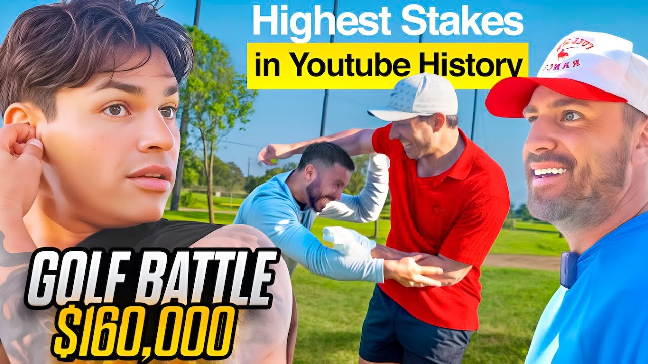 RYAN GARCIA vs Señor Tilt & Bob Menery: $160,000 High Stakes GOLF BATTLE!