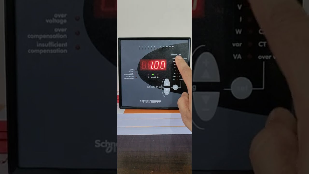 How to set APFC relay controller RT12 setting, APFC power factor controller parameter setting. 51213