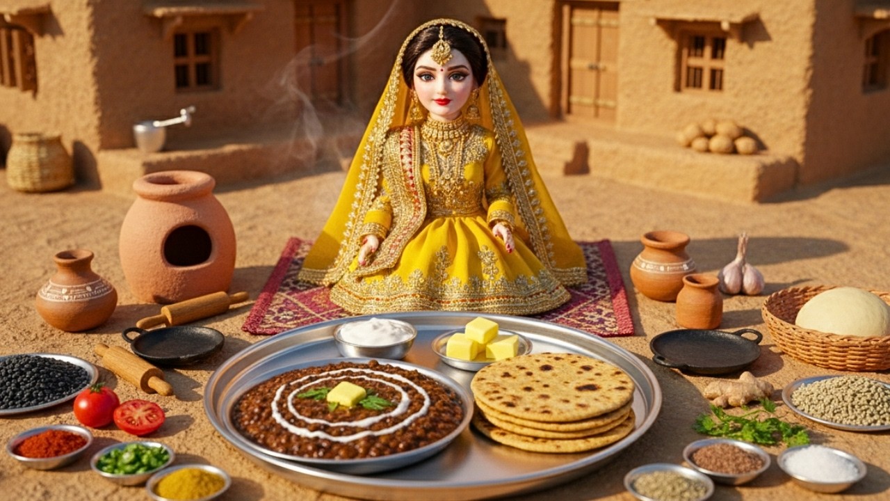 Tiny Village Bride Cooks DAAL MAKHNI & Tandoori Roti 🍲 | Miniature ASMR Cooking
