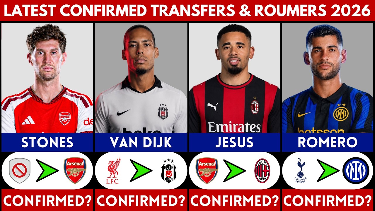 🚨 LATEST CONFIRMED TRANSFER NEWS AND RUMOURS 2026 | VAN DIJK, ROMERO, STONES, JESUS.......