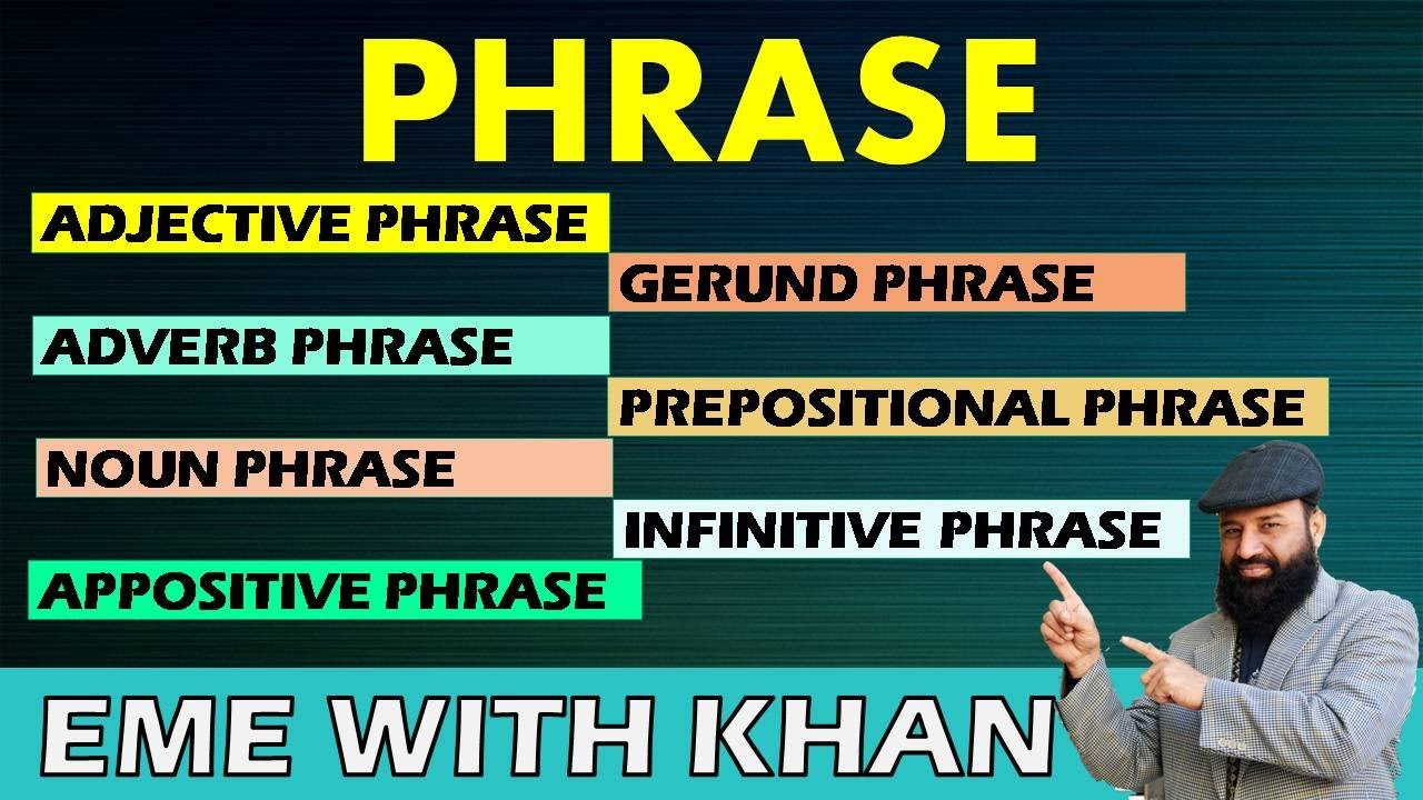 phrase | types of phrase | what is phrase? All kinds of phrases explained with examples