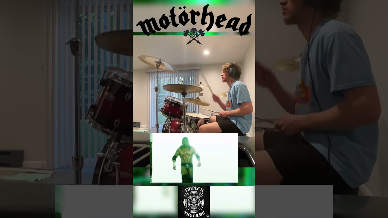 The Game | #wwe #tripleh #romanreigns #johncena  #mot&ouml;rhead #drums #drumcover #drummer #shorts