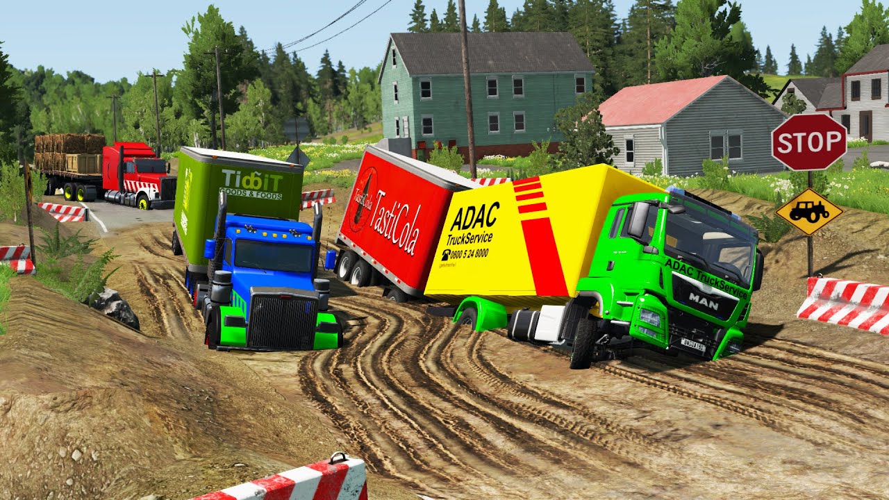 Cars vs Mud Pit #37 | BeamNG.DRIVE