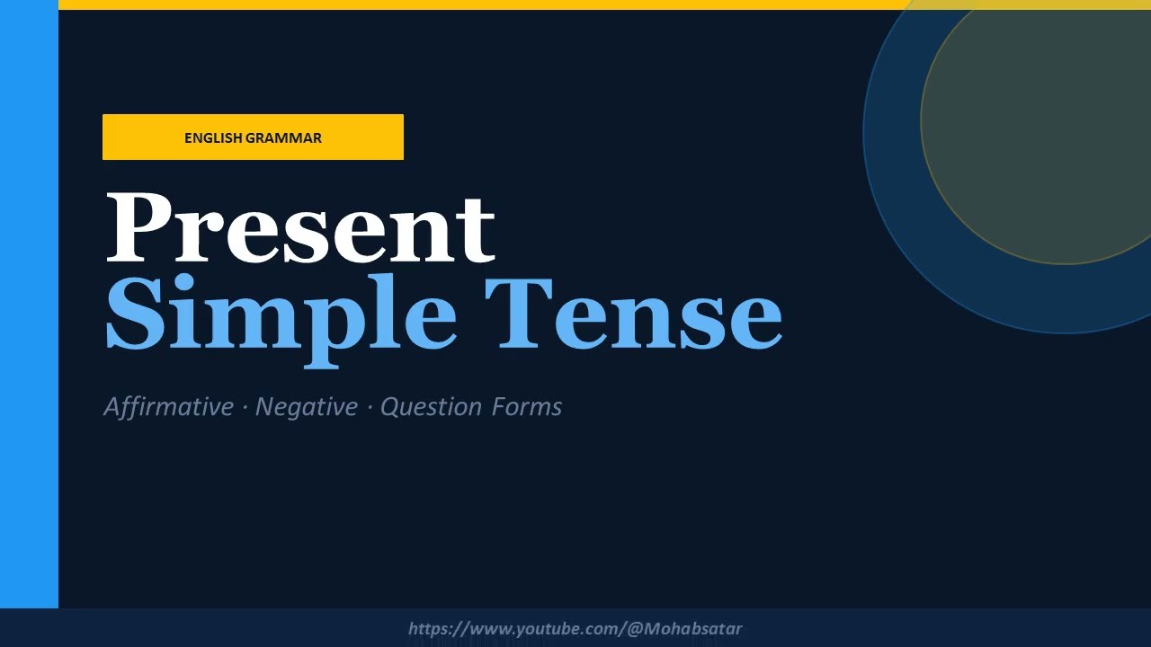 زمن المضارع البسيط، المثبت، المنفي والاستفهام Present Simple Tense,Affirmative,Negative and Question