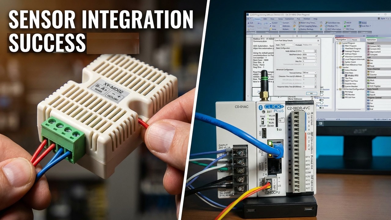 Integrating an XY MD02 Sensor with Modbus RTU into Click PLC!