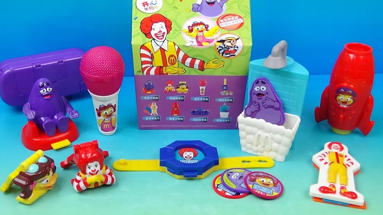2014 McDonald's Ronald and Friends Back to School Happy Meal set of 8 Video Review
