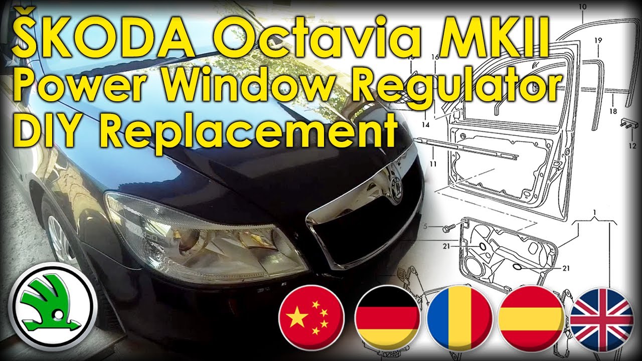 DIY Skoda Octavia MK2 Power Window Regulator  Replacement