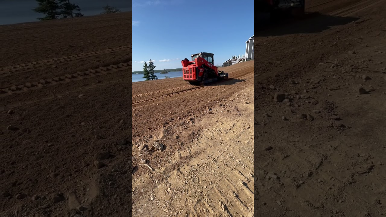 Who&rsquo;s ready to prep some lawns? #kubota #skidsteer #harleyrake #landscaping #soil #lawn