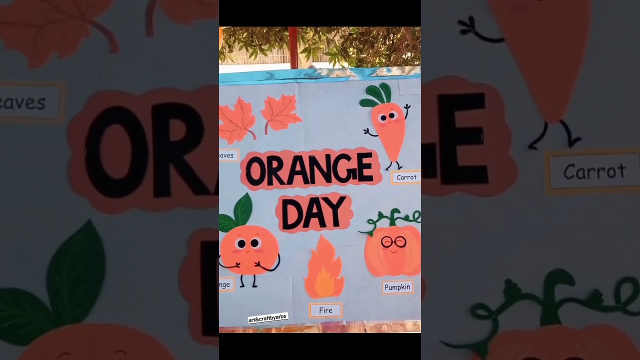 Orange day board decoration 🍊#orange #board