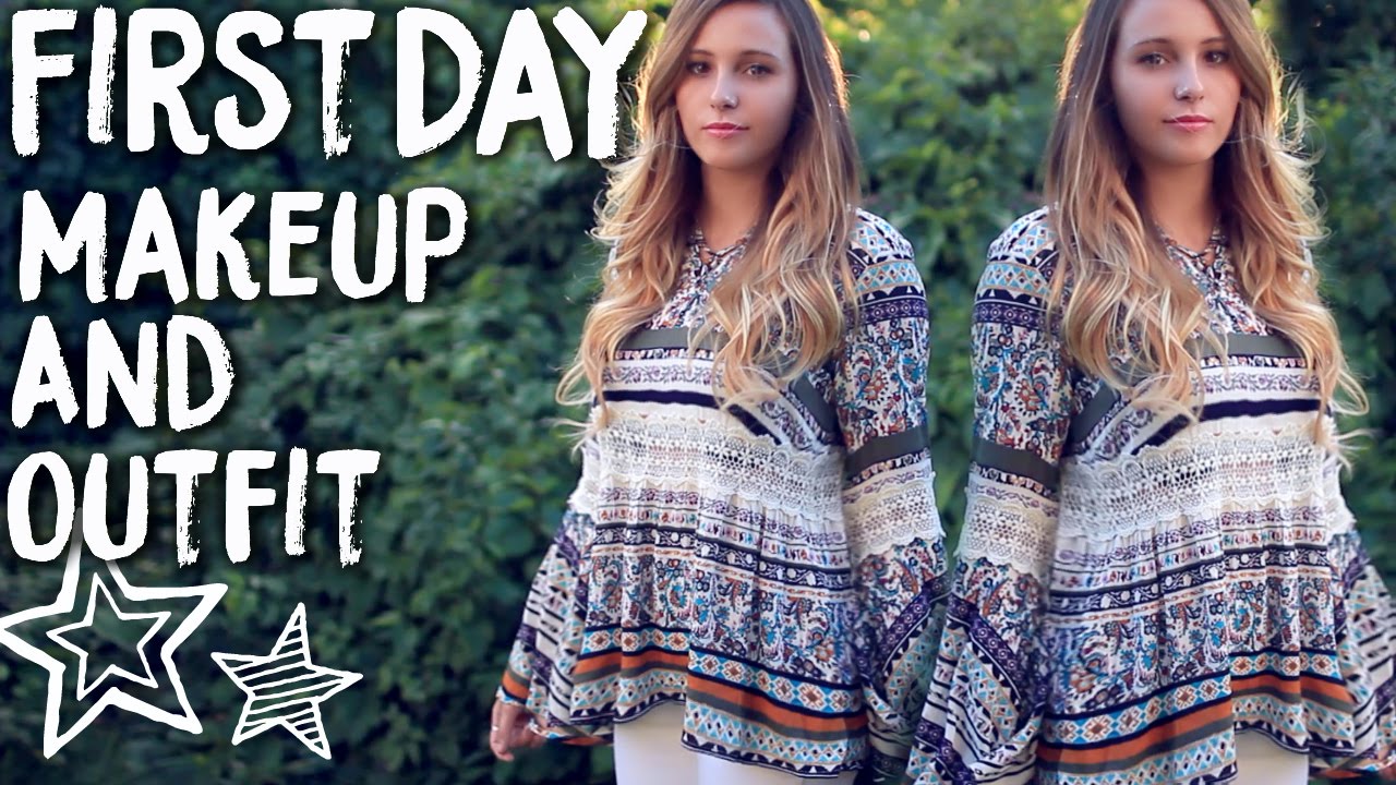 Get Ready With Me: First Day of School! Makeup & Outfit!