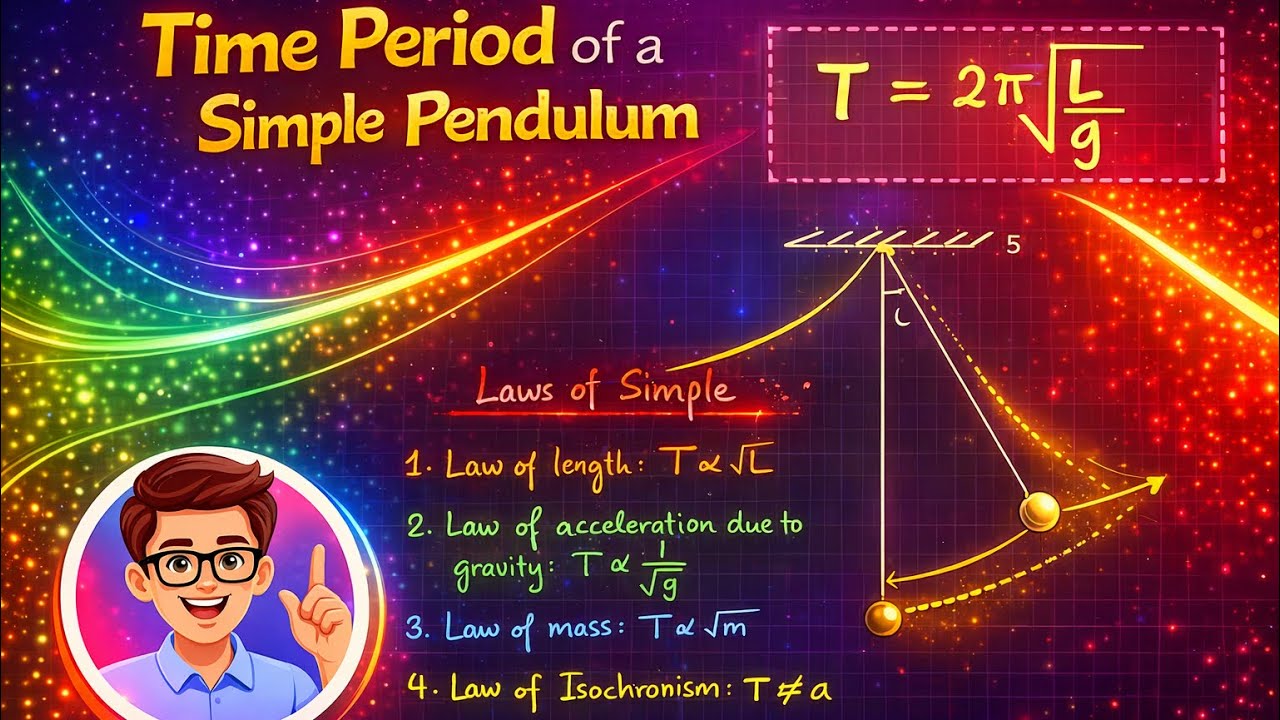 Time Period of Simple Pendulum | Laws of Simple Pendulum Explained | SHM Physics
