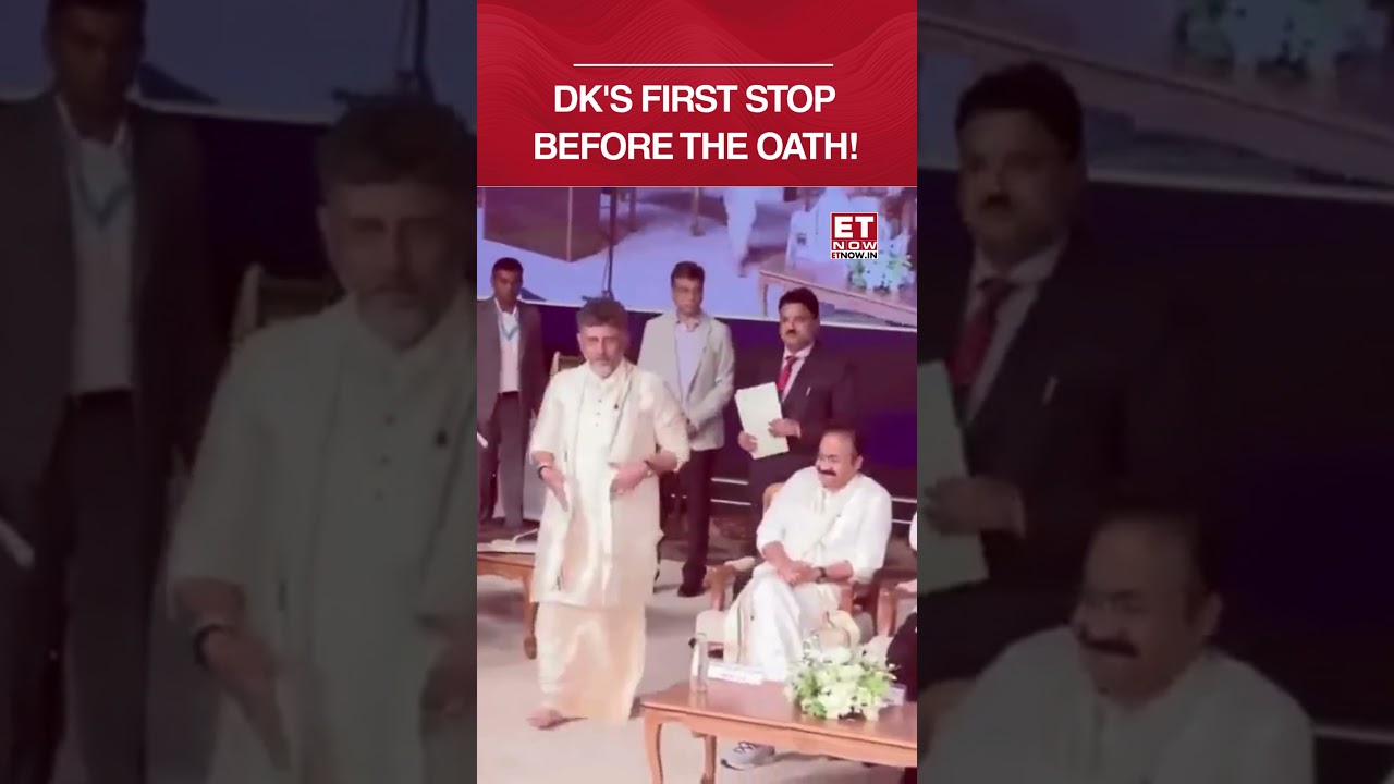 A Sacred Beginning? DK Shivakumar Visits Veera Gangadhara Ajjayya Ahead Of Oath #dkshivakumar