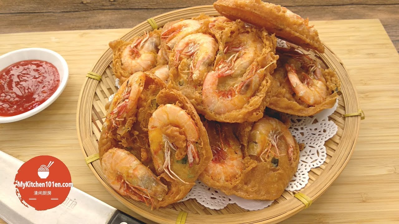 Scallion Prawn Fritter (Cucur Udang) - This is How to Prepare the Crispy Version (MyKitchen101en)